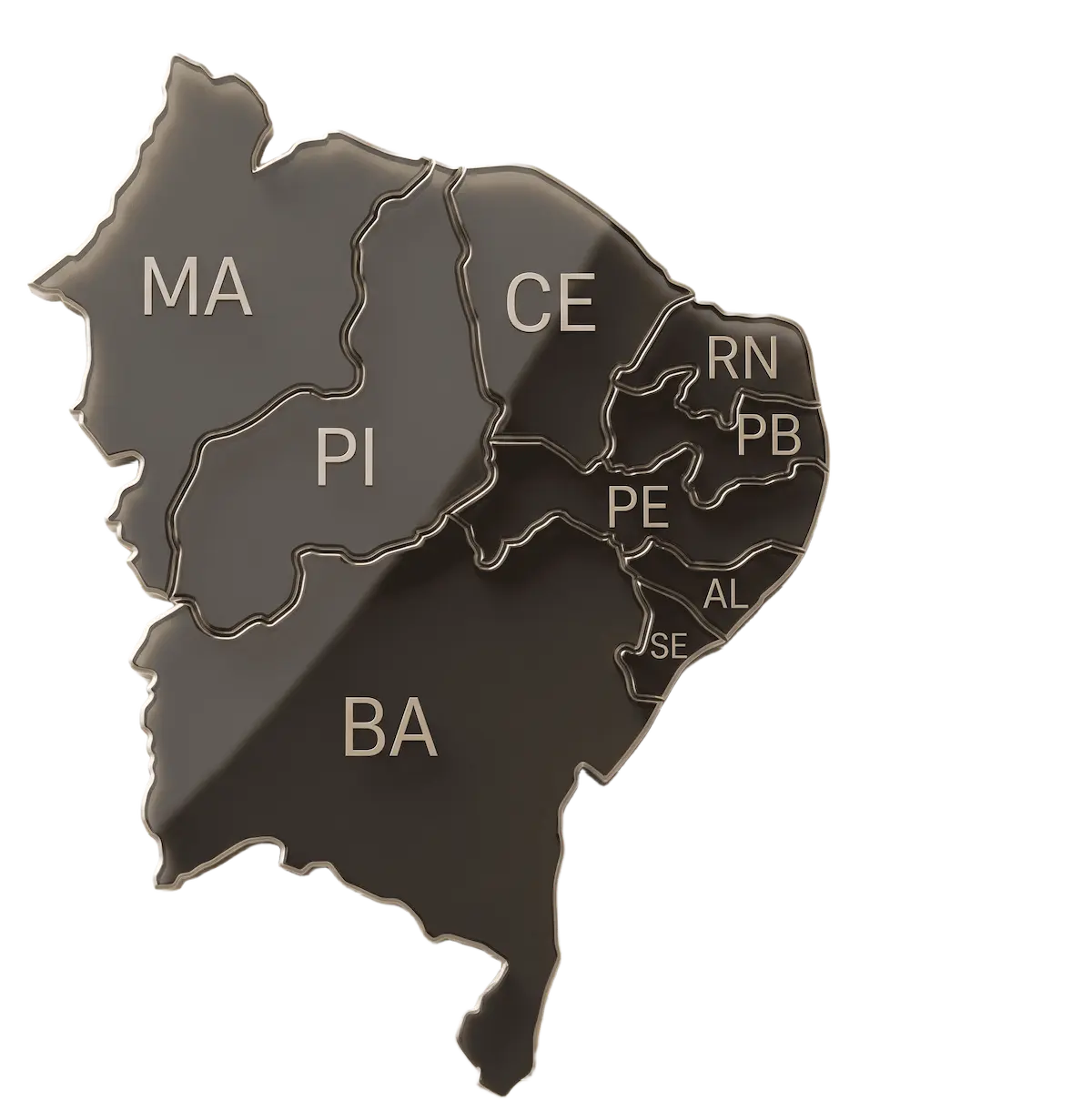 Mapa da Comunidade de Inteligência Comercial do Nordeste